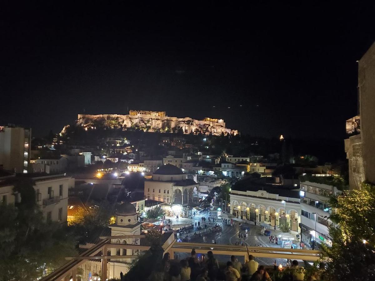 Sunny Studio With Parthenon View Balcony Atenas Exterior foto